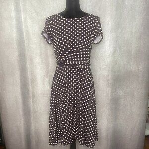 Purple & White Polka Dot DRESS~size Small~ Flattering Fit